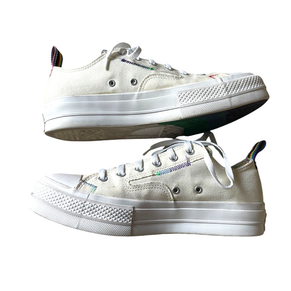 CONVERSE CTAS Lift OX Women's Size 11/EU 42.5 Rainbow Platform Sneakers A02264C - Picture 9 of 14
